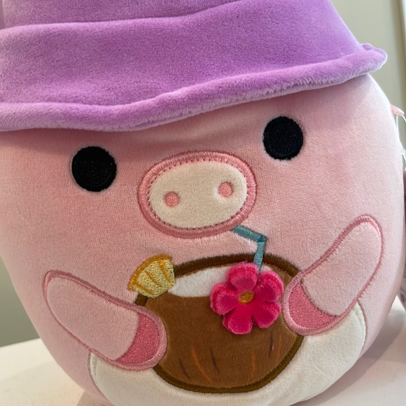 NWT 8” Peter the Pig with Coconut Drink Squishmallow - Picture 2 of 6